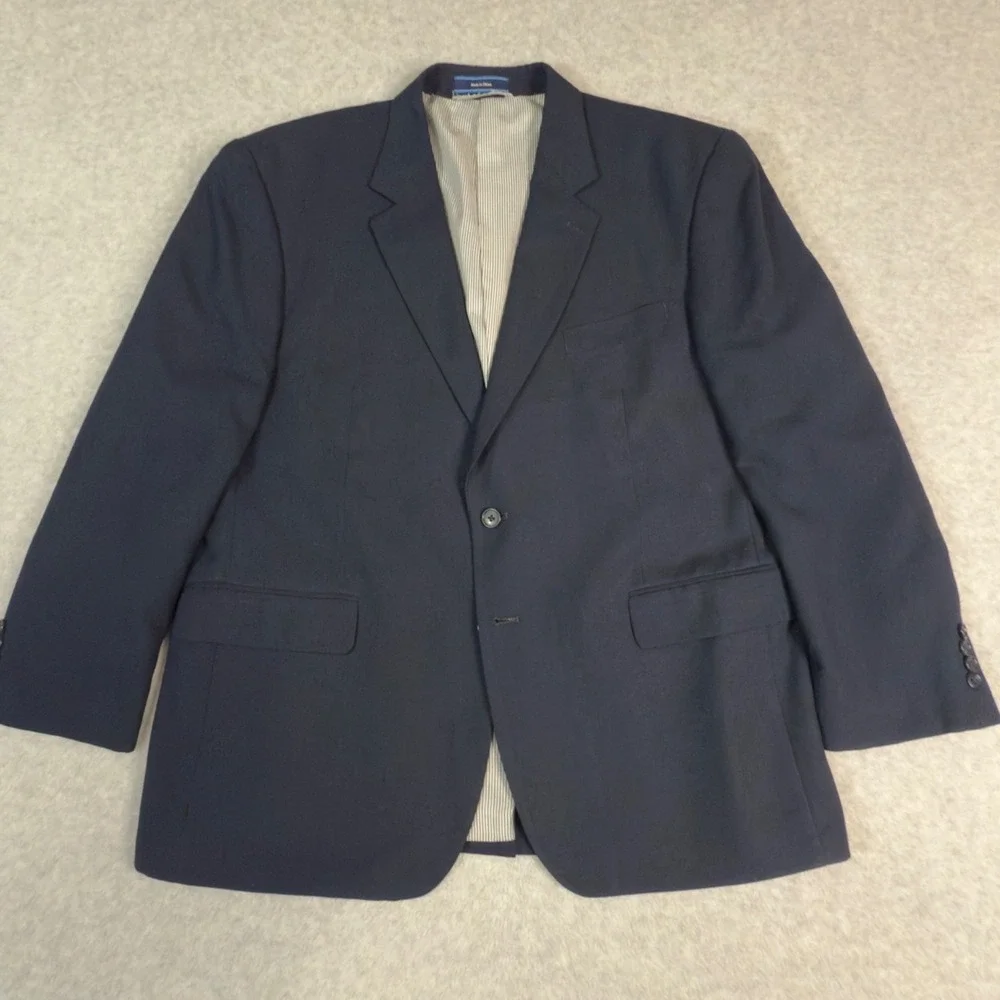 CROFT & BARROW Men's Blazer Sz. 44S Poly/Rayon Blend Dark Gray Sport Coat Jacket